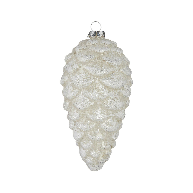 MRS Christmas Ornaments Glass Pinecone Decoration 