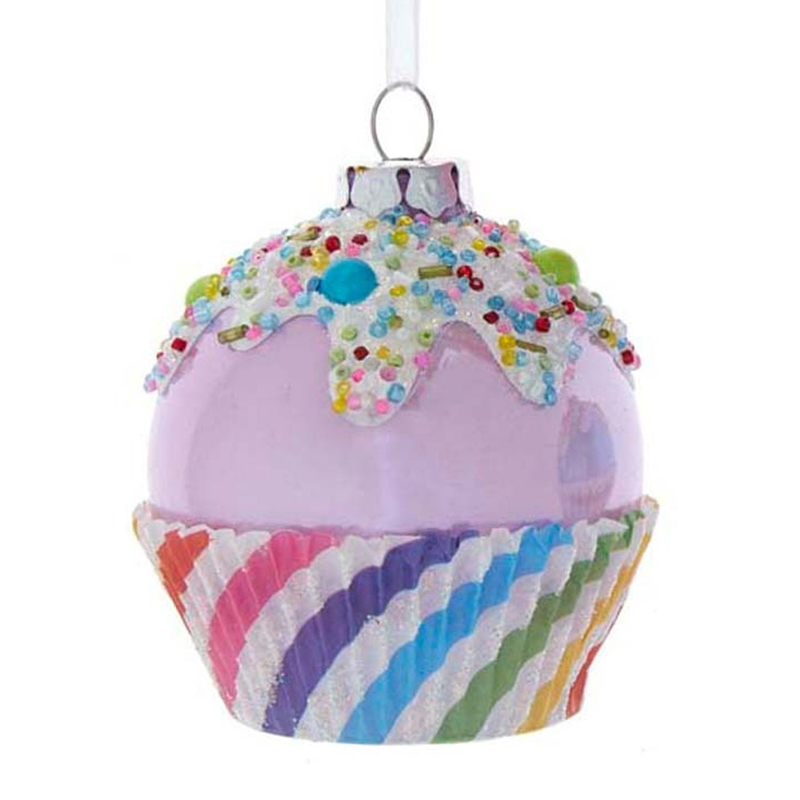 MRS Factory Purple Glass Cake Christmas Ornaments 