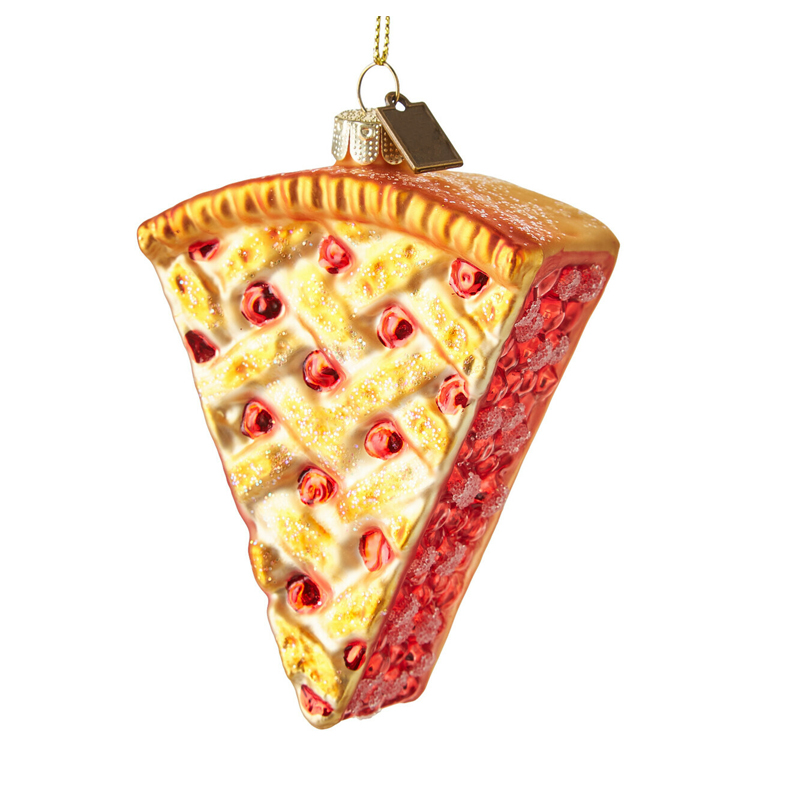 MRS Glass Pizza Ornaments Christmas Decoration 