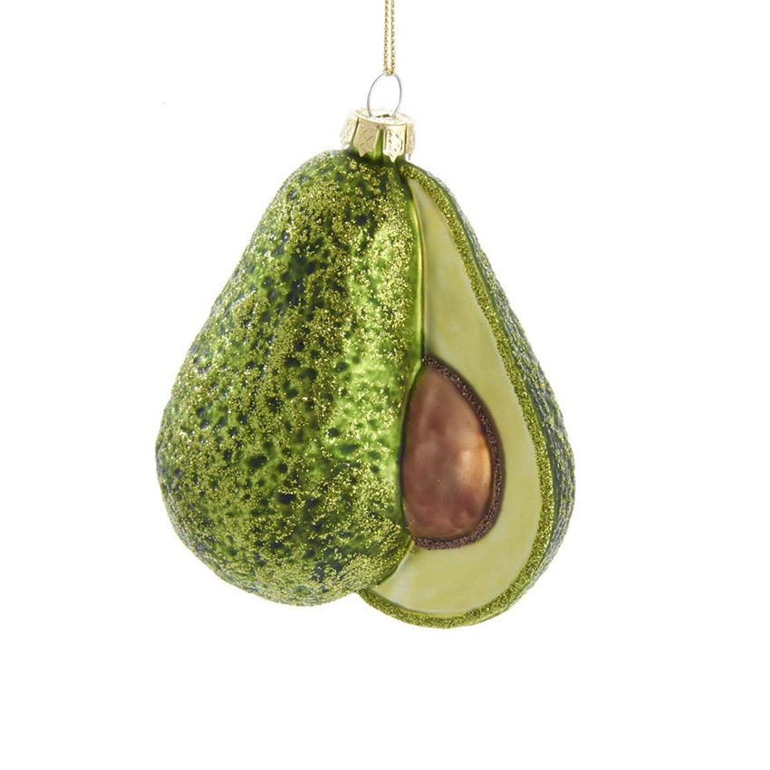 MRS Made Glass Ornaments Christmas Avocado Decorations 
