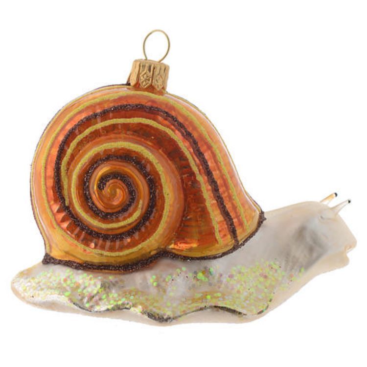MRS Hand Blown Snail Christmas Ornaments 
